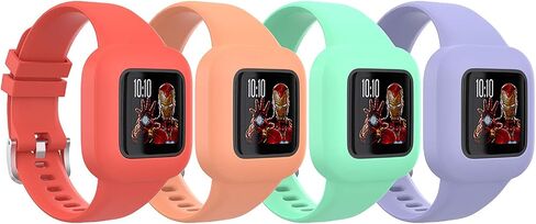 TiMOVO Band Compatible with Garmin Vivofit jr 3, [4-PACK] Soft Silicone Wristband, Adjustable Replacement Strap Accessories for Kids, fit Vivofit jr 3 in Saudi Arabia
