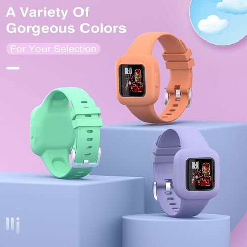 TiMOVO Band Compatible with Garmin Vivofit jr 3, [4-PACK] Soft Silicone Wristband, Adjustable Replacement Strap Accessories for Kids, fit Vivofit jr 3 in Saudi Arabia