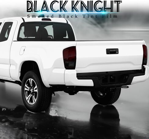 غطاء ملون للمصابيح الخلفية مقطوع مسبقًا مناسب لملحقات Toyota Tacoma 2016-2021 مع طبقة لاصقة لامعة ودخان داكن (ضوء خلفي كامل) in Kuwait