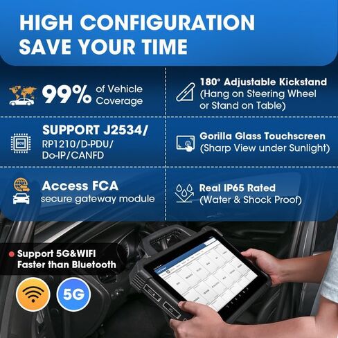 LAUNCH X431 PAD VII Elite، أحدث أداة إعادة برمجة J2534 لعام 2024، ماسح ضوئي تشخيصي ثنائي الاتجاه لخريطة الطوبولوجيا الذكية، ترميز ECU، تحديث مجاني لمدة عامين، أكثر من 60 خدمة، ترقية X431 PRO5 in Saudi Arabia