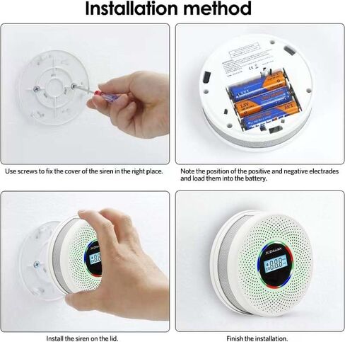 Upgraded Version Smoke Carbon Monoxide Alarm Detector, Battery-Operated Smoke and CO Alarm with Digital Display, Carbon Monoxide Detectors&Smoke Detector (1Pack) in Saudi Arabia