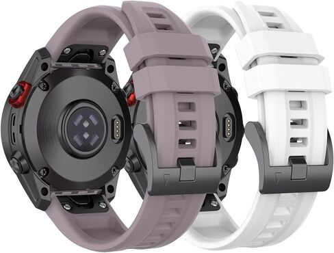 مناسب لأساور ساعة Garmin Descent MK3 43 مم، Descent MK3i 43 مم من السيليكون البديل، أشرطة معصم تناسب Garmin Fenix ​​7s/Fenix ​​6s/Fenix ​​5s in Kuwait