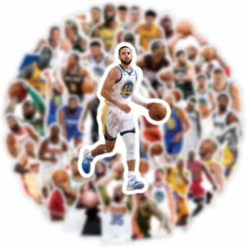 60PCS Water Bottle Curry Stickers for Kids Teens, Basketball Star Stickers Vinyl Waterproof Laptop Skateboard Stickers, Stickers for Kids Teens aldult Laptop Decor Gifts. (B-1) in Saudi Arabia