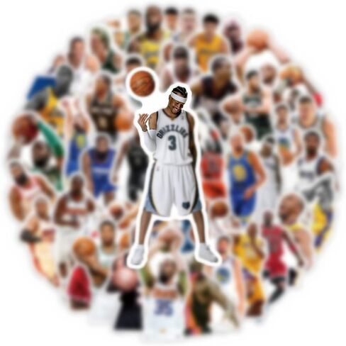 60PCS Water Bottle Curry Stickers for Kids Teens, Basketball Star Stickers Vinyl Waterproof Laptop Skateboard Stickers, Stickers for Kids Teens aldult Laptop Decor Gifts. (B-1) in Saudi Arabia