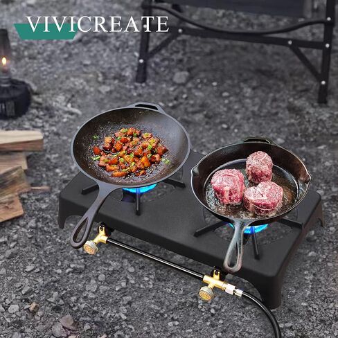 Vivicreate 20000 BTU Propane Garden Hiking Camp Camping Outdoor Stove cooker withCSA listed Regulator and gas hose (2) in Kuwait