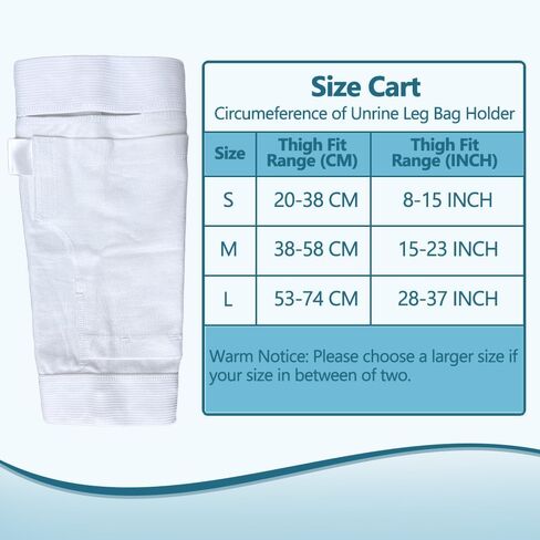 Collection Leg Bag Sleeve - Catheter Urine Drainage Bags Calf Holder Strap for Incontinence (S) in Saudi Arabia