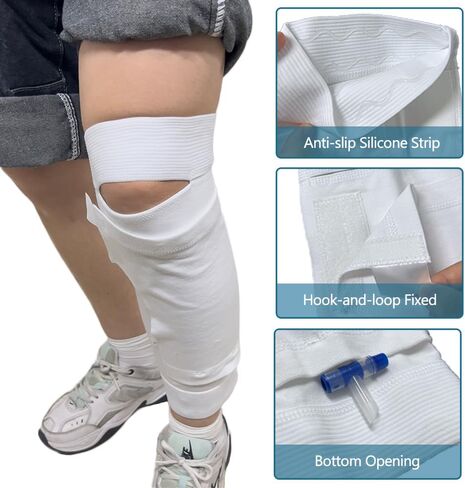 Collection Leg Bag Sleeve - Catheter Urine Drainage Bags Calf Holder Strap for Incontinence (S) in Saudi Arabia