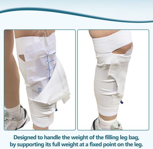 Collection Leg Bag Sleeve - Catheter Urine Drainage Bags Calf Holder Strap for Incontinence (S) in Saudi Arabia