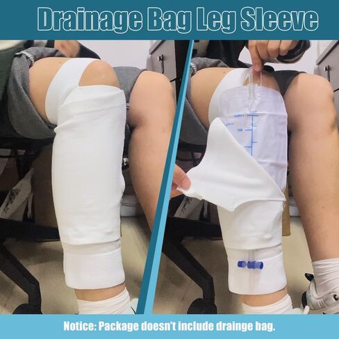 Collection Leg Bag Sleeve - Catheter Urine Drainage Bags Calf Holder Strap for Incontinence (S) in Saudi Arabia