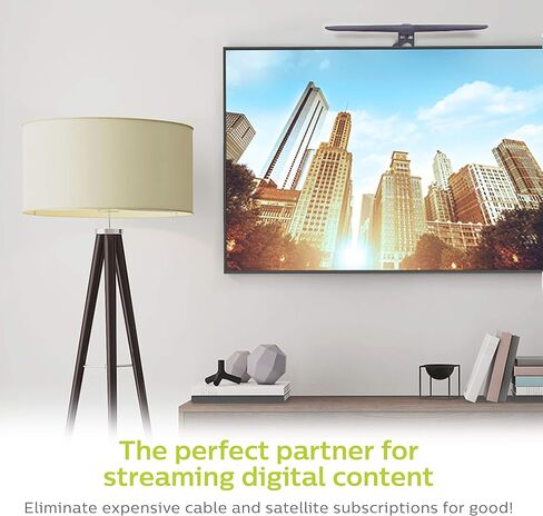 هوائي التلفزيون المحمول من Philips Wing، حامل علوي داخلي وخارجي، مثالي للخياطة والتخييم، هوائي طويل المدى، تصميم مضغوط، متوافق مع التلفزيون الذكي الرقمي، 4K 1080P VHF UHF، أبيض، SDV8412C/07 in Saudi Arabia