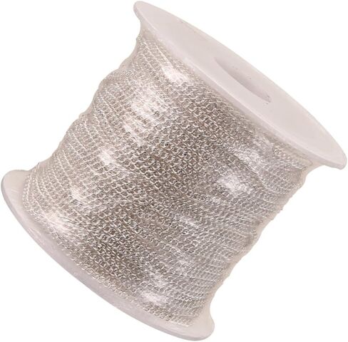 Yardenfun 1 لفة DIY سلسلة نحاسية قلادة سلاسل مجوهرات سلسلة DIY سوار وقلادة سلسلة نحاسية قلادة سلسلة معدنية ربط مجوهرات DIY مجموعة حرفية قلادة تمديدات الصليب جناح in Kuwait