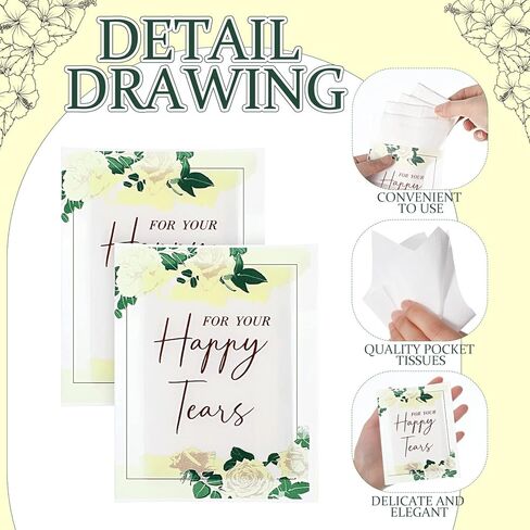 80 Pcs Wedding Tissues Packs for Guests for Your Happy Tears Facial Tissues Travel Size Bulk Individual Facial Wedding Tissues Welcome Bag Stuffers Gift Bride and Groom Mother Daughter in Saudi Arabia