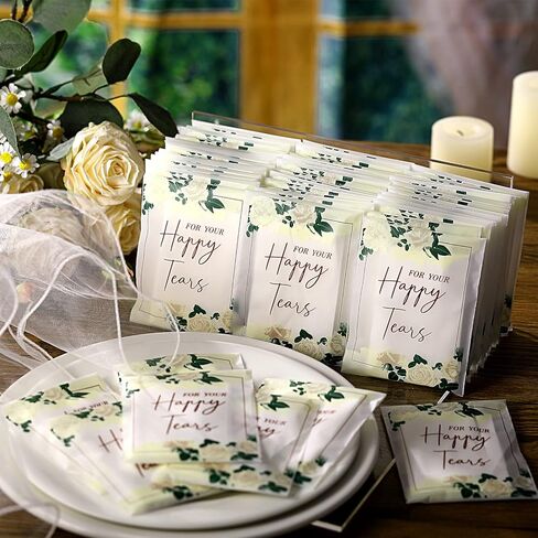 80 Pcs Wedding Tissues Packs for Guests for Your Happy Tears Facial Tissues Travel Size Bulk Individual Facial Wedding Tissues Welcome Bag Stuffers Gift Bride and Groom Mother Daughter in Saudi Arabia