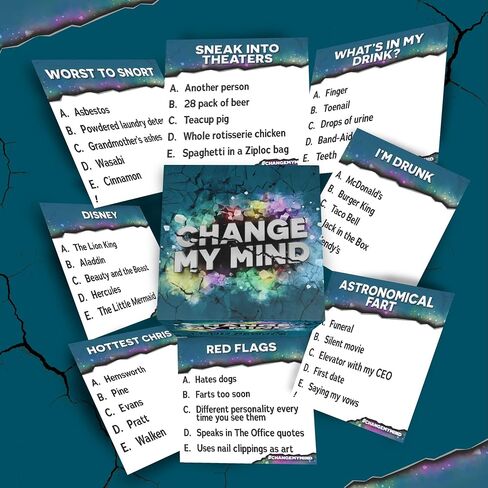 Change My Mind - The Outrageous Adult Party Game for Loud Debates and Absurd Rankings! Fun Adult Games for Groups 3-8 Players - Hilarious Game Night for Friends, & Family Ages 17+ in Saudi Arabia