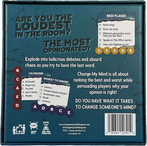 Change My Mind - The Outrageous Adult Party Game for Loud Debates and Absurd Rankings! Fun Adult Games for Groups 3-8 Players - Hilarious Game Night for Friends, & Family Ages 17+ in Saudi Arabia