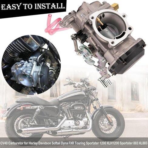 883 المكربن ​​CV40 المكربن ​​لهارلي ديفيدسون سبورتستر 883 XL883 1200 XLH1200 بجولة Dyna FXR FXD 1998-2016 Softail 1988-2017 استبدال 27490-04 27421-99C 27421-99A Carb بواسطة TOPEMAI in Kuwait