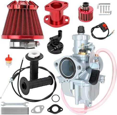 YOXUFA VM22 26 مم المكربن ​​مجموعة تجميع الخانق للمفترس 212cc 224cc 196cc 6.5hp Coleman CT200U BT200X CT200U-EX Baja Warrior MB200 Axis M200 KT196 GX160 Mini Bike Go Kart Performance Parts in Kuwait