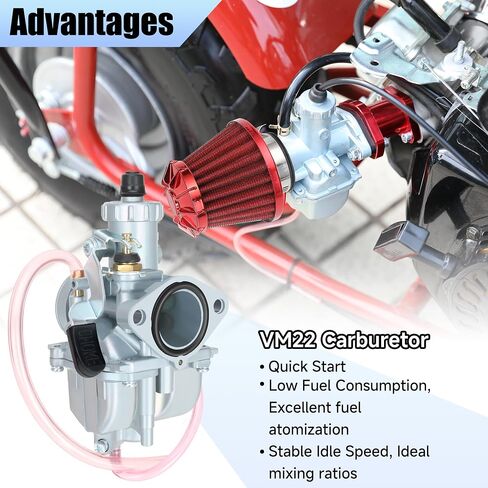 YOXUFA VM22 26 مم المكربن ​​مجموعة تجميع الخانق للمفترس 212cc 224cc 196cc 6.5hp Coleman CT200U BT200X CT200U-EX Baja Warrior MB200 Axis M200 KT196 GX160 Mini Bike Go Kart Performance Parts in Kuwait