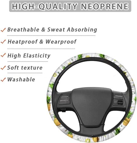 Men Women Steering Wheel Covers Purple Camo, Anti-slip Neoprene Car Steering Wheel Cover, 15 inch Universal Fit for Trucks, SUV, Van in Kuwait