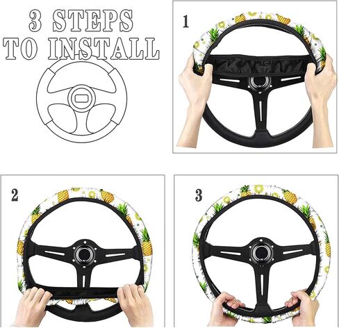 Men Women Steering Wheel Covers Purple Camo, Anti-slip Neoprene Car Steering Wheel Cover, 15 inch Universal Fit for Trucks, SUV, Van in Kuwait