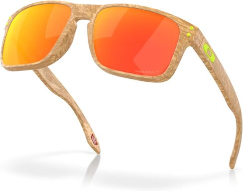 Oakley Men's OO9102 Holbrook Square Sunglasses, Mt Stone Desert Tan/Prizm Ruby Polarized, 57 mm in Saudi Arabia