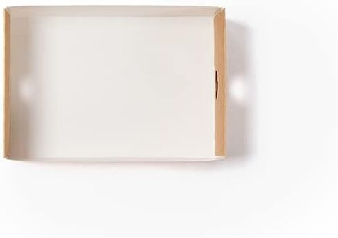Restaurantware Slide Tek 17.7 x 12.2 x 3.2 Inch 10 Grease-Resistant Catering Boxes-Cover with Window Included, Side Lock, Kraft Paper Catering Food Containers, Recyclable, Inserts Sold Separately in Saudi Arabia