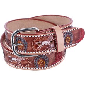 CTM® Boys Cowboy Print Embossed Belt