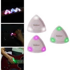 Beat Picks-Beatpicks Light up Guitar Pick,LED Guitar Pick Ukulele Picks Guitar,Replacement Guitar Picks Enhanced Stage Performance(3PCS,mix)