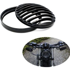 Metal Headlight Grill Cover Fits Harley Davidson Sportster XL 883 1200 X48 Black