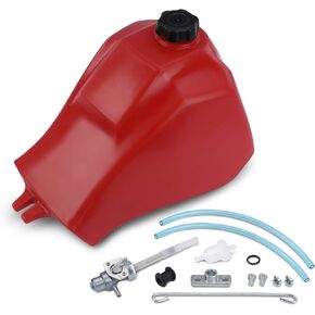 A-Premium Fuel Gas Tank with Fuel Cap and Fuel Petcock Valve Switch Compatible with Honda ATC185 1980, ATC185S 1981-1983, ATC200 1981-1983, ATC200M 1984-1985, ATC200S 1984-1986, Big Red 200 1982-1984