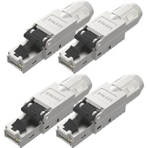 RJ45 Cat7 Connector Tool-Free Toolless RJ45 Termination Plug Reusable Shielded for Ethernet Cables 10Gbps POE 4 Pack in Kuwait