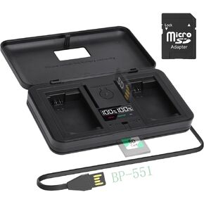 شاحن بطارية BP-511 مع USB مزدوج LCD لبطاريات كاميرا Canon EOS 40D 300D 5D 20D 30D 50D 10D D60 G6
