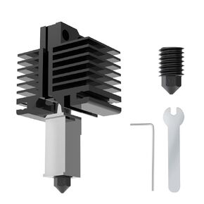Up to 500°C Upgraded for Bambu Lab Hotend Heater Block for Bambu Lab X1/X1C/P1P/P1S 3D Printer with Removable Hardened Steel 0.4mm Nozzle and Ceramic Heater 3D Printer Hotend