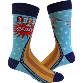 Crazy Dog T-Shirts Men's Balls To Spare Socks Funny Bowling Humor Sports Novelty Graphic Footwear