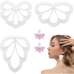 3 Pack Flowers Shape Polymer Clay Cutters Polymer Clay Flower Cutters Vintage Floral Pattern Clay Earring Cutters, 3 Shapes Mini Flower Clay Cutter for Earrings Making for Polymer Clay Earring Making