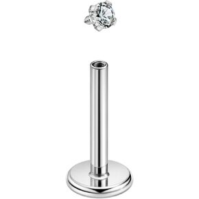 FANSING 1 Piece 316L Surgical Steel Threaded Labret Studs for Ear and Nose Piercings