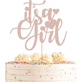 Oh Boy Cake Topper - Gold Glitter Baby Gender Reveal Party Cake decorations Supplies, for Baby Shower/ 1st Birthday Party/Baby Party Photo Booth Props