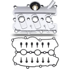 A-Premium Left Engine Valve Cover, with Gasket & Bolts, Compatible with Audi A4 Quattro, A5 Quattro, A6 Quattro, A7 Quattro, A8 Quattro, Q5, Q7, S4, S5, SQ5, Touareg, 2.8L 3.0L 3.2L