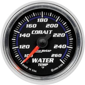 Auto Meter 6155 Cobalt Full Sweep Electrical Water Temperature Gauge, 2 1/16"