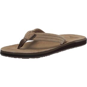 Quiksilver Men's Carver Suede Plus 3 Point Flip Flop Athletic Sandal