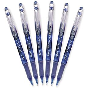 Pilot Precise P-500 Gel Ink Rolling Ball Pens, Extra Fine Point, Blue Ink, 6 Pens.