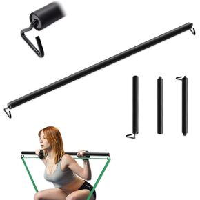 Resistance Band Bar, 26.4in or 39.4in, Workout Bar for Fitness, Portable Weightlifting Training, Suit for Home Exercise, Resistance Band Training