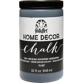 FolkArt Home Decor Chalk Furniture & Craft Paint in Assorted Colors, 32 ounce, Rich black in Kuwait