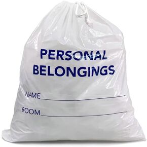 Drawstring Patient Belonging Bag, 1.6 mil Thick, 18" W x 20" L, Pack of 100