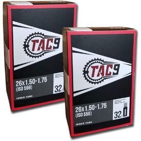أنبوب داخلي للدراجة TAC-9، 26 بوصة × 1.50-1.75 بوصة صمام شريدر عادي