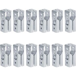 12 Sets 1 in. x 1 in. Square Tubing Connector, 2 Way T-Fitting Square Tube Clamps Fence Guardrail End Rails Connector, Carbon Steel, Thickness: 1.9mm in Saudi Arabia