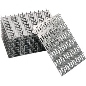 20 Pack 6x4 inch Pronged Truss Plates with 8mm Nail Teeth, Galvanized Steel Flat Mending Plates Repair Tie Plate Bracket Thickness 1mm, for Timber Roofing Wood Truss Connector Plate