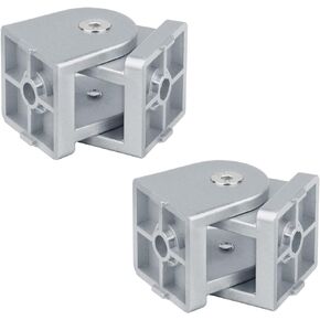 2 Pack 40 Series Aluminum Extrusion Profile Pivot Joints, 180° Adjustable Flexible Pivot Joint Connector for 3D Printer Accessories, 2 Hole Fitting Hinges Fit Standard 4040 Series 8mm T-Slot Profiles