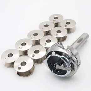 CKPSMS Brand -1SET #HSH-11-55+203470 10PCS Hook&Bobbins Compatible with/Replacement for Singer Brand 111W155 CONSEW Brand 224 225 226 JUKI Brand LU-562 (Rotary Hook and Bobbins)