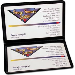 StoreSMART Black Folding Business Card Holders - 10 Pack - Polypropylene Plastic (RPP2915BK10)